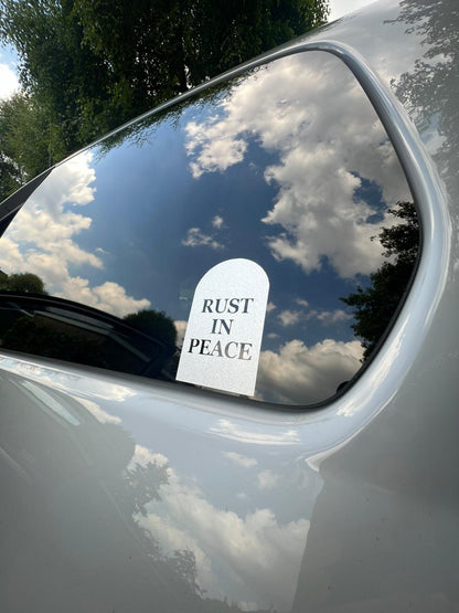 "Rust In Peace" Sticker