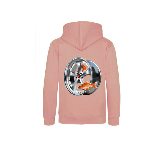 Kids "Chrome Fin-ish" Pink Hoodie