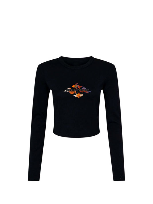 "KOI" Long Sleeve Crop